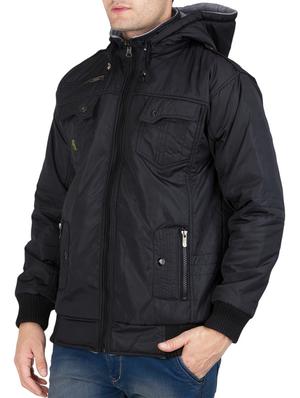 black polyester casual jacket - 11952548 - Standard Image - 2