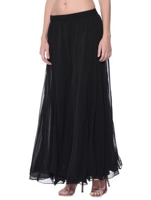 black chiffon sharara - 11952695 - Standard Image - 2