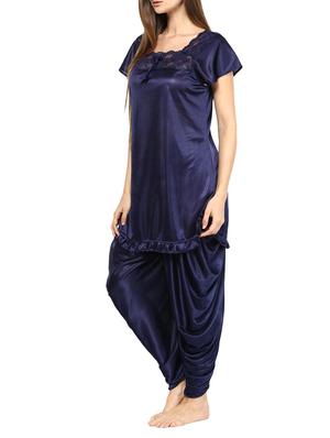 blue satin pyjama set nightwear - 11958650 - Standard Image - 2
