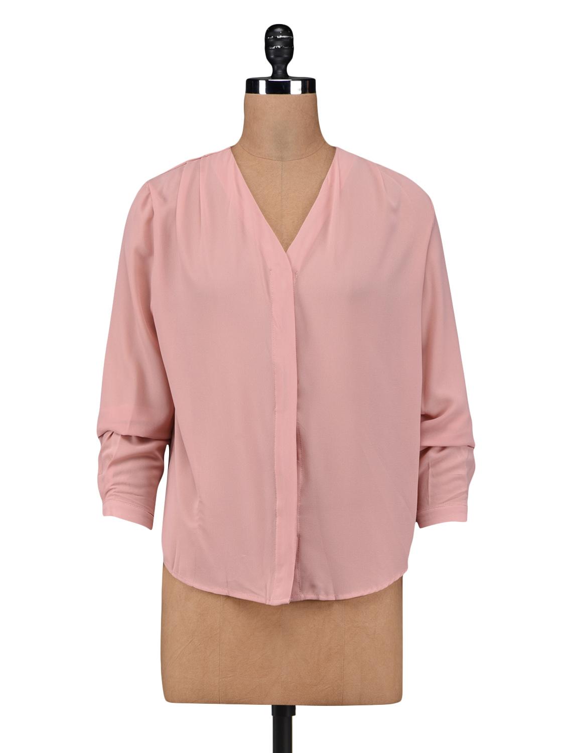 Light Pink Poly Georgette Shirt - By