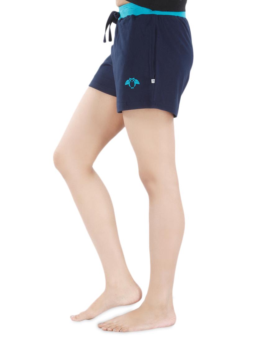navy blue cotton shorts - 1205337 - Zoom Image - 2