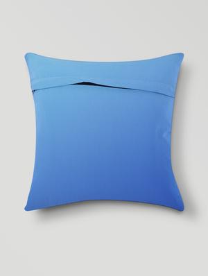 Sky Blue Cotton & Polyester Print Cushion Cover - 1206447 - Standard Image - 2