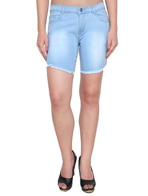 set of 3 multicolored denim shorts - 12079694 - Standard Image - 2