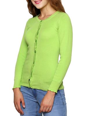 green cotton cardigan - 12082717 - Standard Image - 2