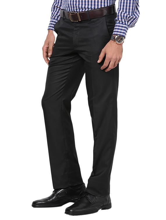 black polyester formal trouser - 12085750 - Zoom Image - 2