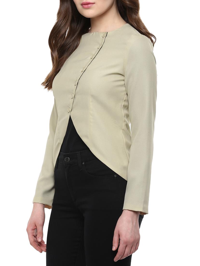 beige polyester casual blazer - 12089857 - Zoom Image - 2