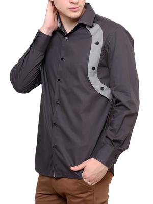 grey cotton casual shirt - 12096558 - Standard Image - 2