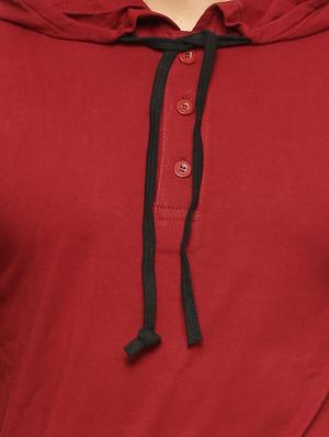solid maroon cotton sweatshirt - 12097526 - Standard Image - 5