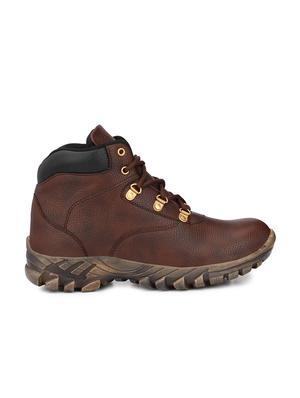 brown leatherette low ankle boot - 12101171 - Standard Image - 2