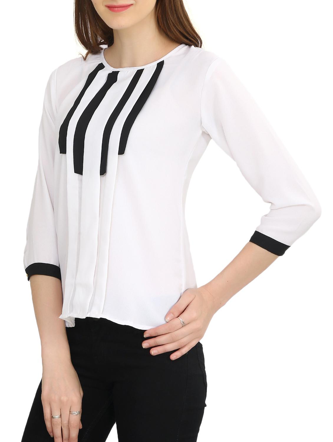 sritika white cotton top - 12102269 - Zoom Image - 2