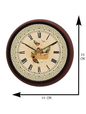 designer shape retro brown wall clock - 12104973 - Standard Image - 2