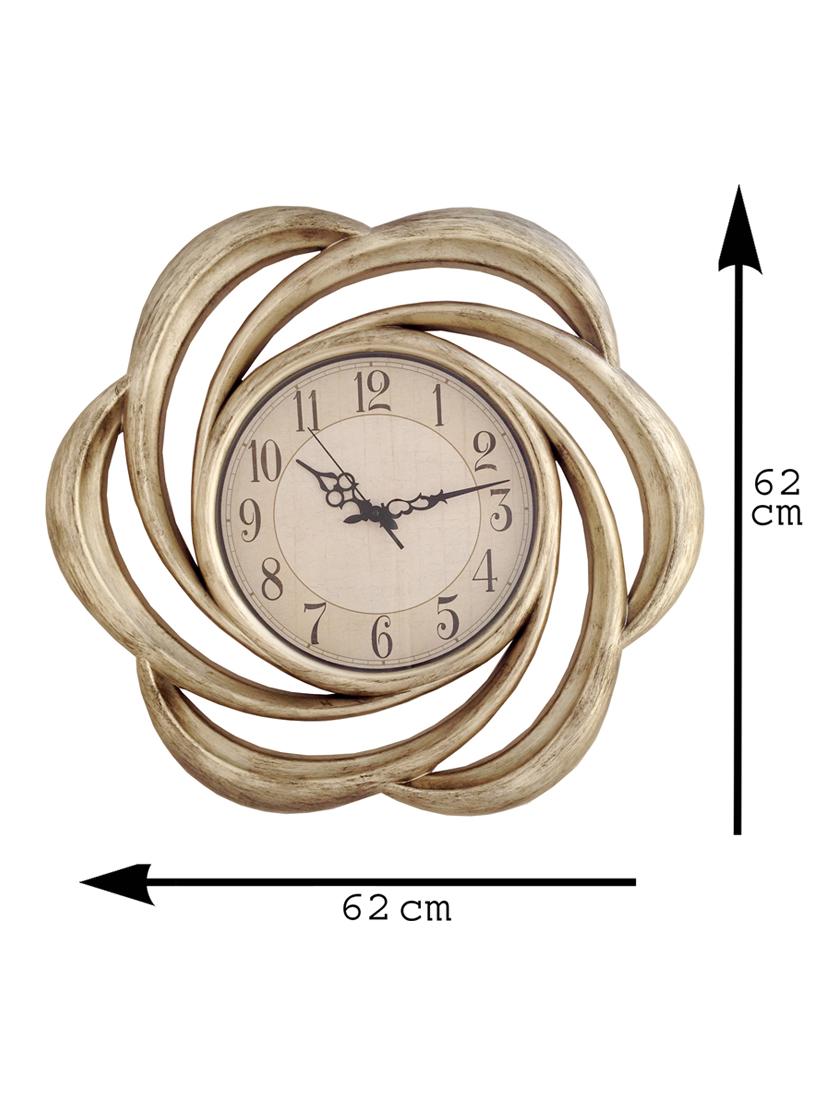 designer shape retro gold wall clock - 12105016 - Zoom Image - 2
