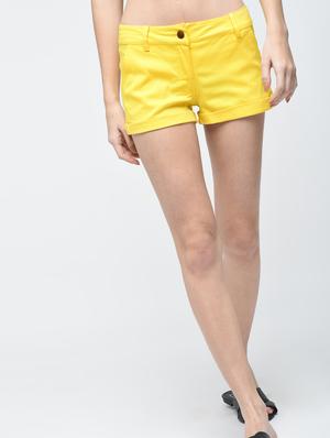 yellow cotton hot pants - 12107530 - Standard Image - 2