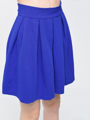 blue polyester pleated skirts - 12107537 - Standard Image - 5