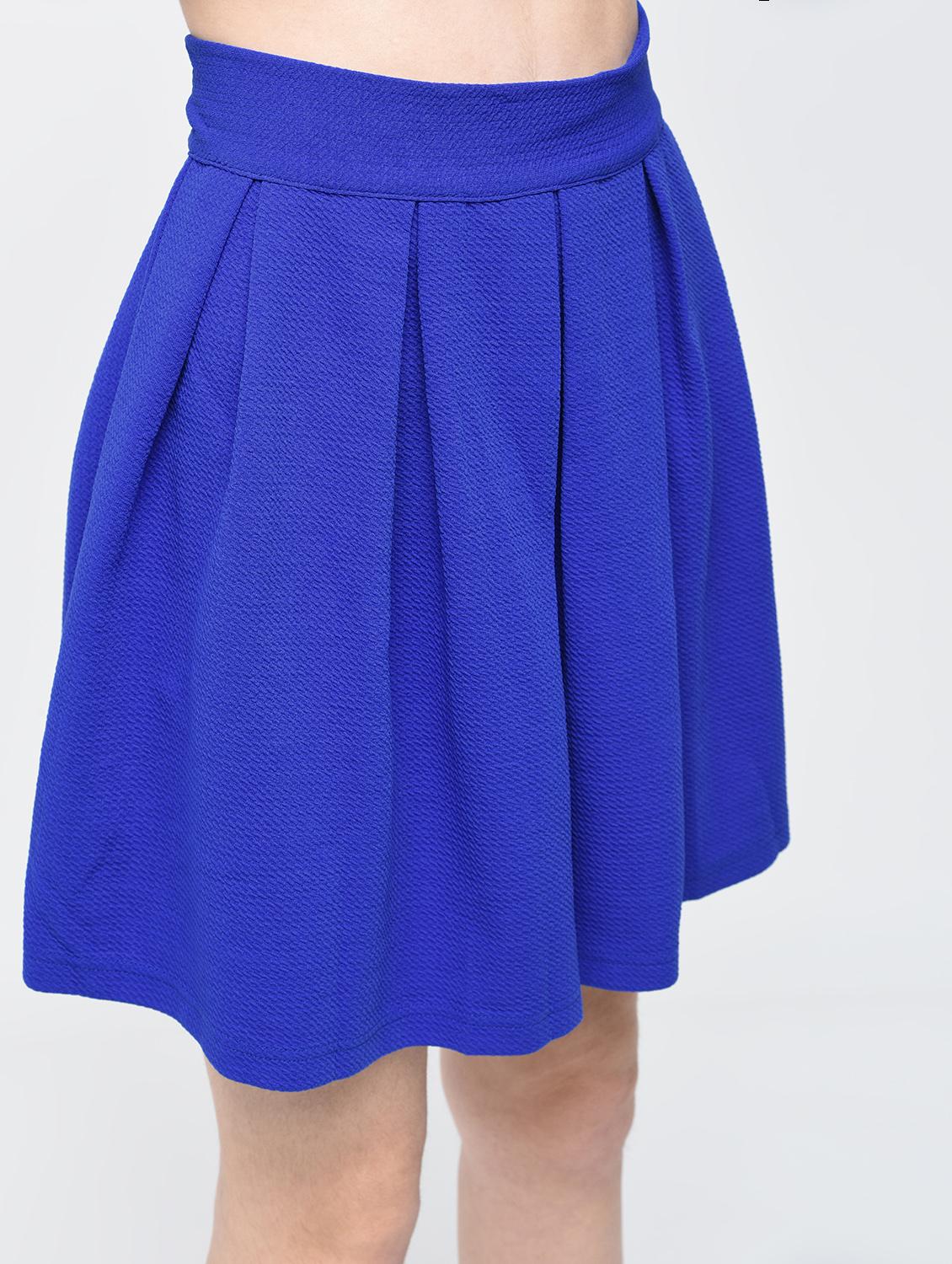blue polyester pleated skirts - 12107537 - Zoom Image - 5