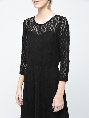 floral laced flared dress - 12107549 - Standard Image - 5