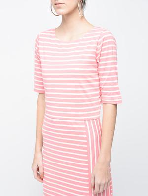 light pink striped cotton sheath dress - 12107560 - Standard Image - 5
