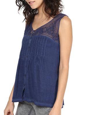 blue cotton regular shirt - 12108067 - Standard Image - 2