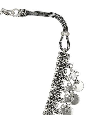 silver brass statement necklace - 12116212 - Standard Image - 2