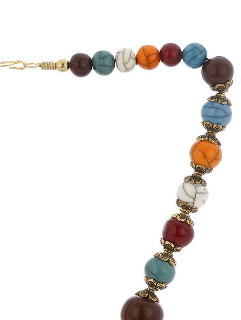 multi colored brass long necklace - 12116219 - Zoom Image - 2