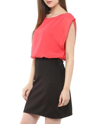 Solid Black Blouson dress - 12117128 - Standard Image - 2