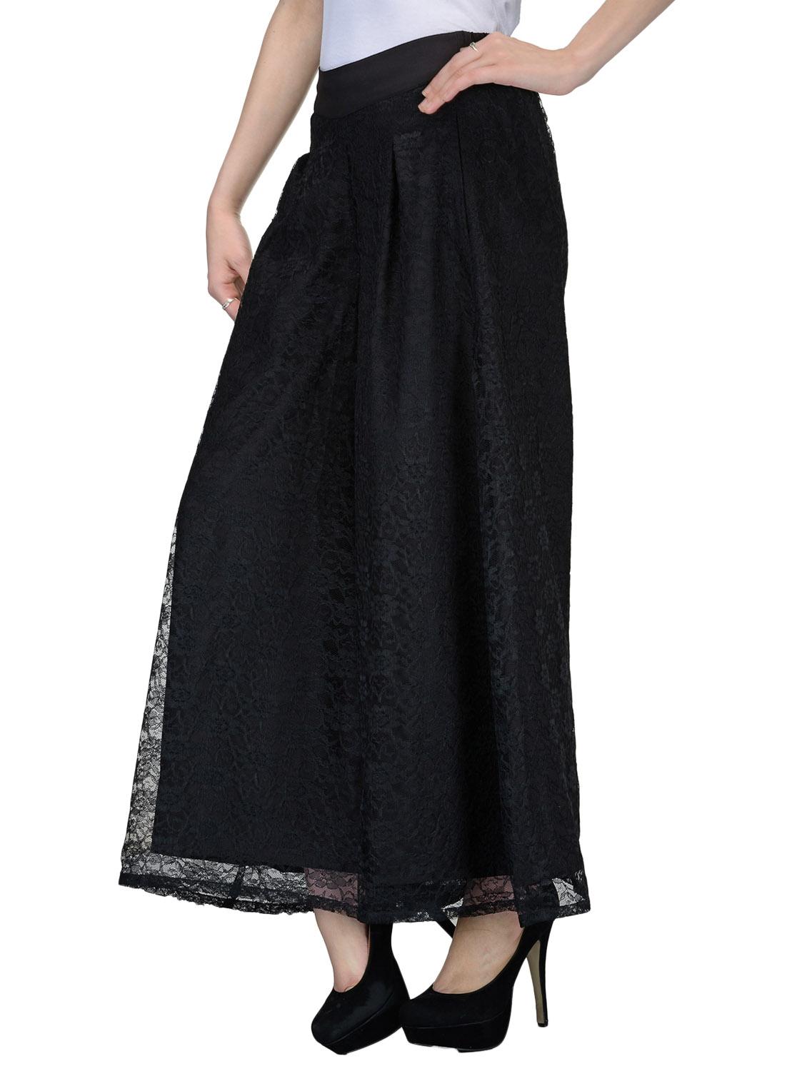 black crepe palazzos - 12132454 - Zoom Image - 2