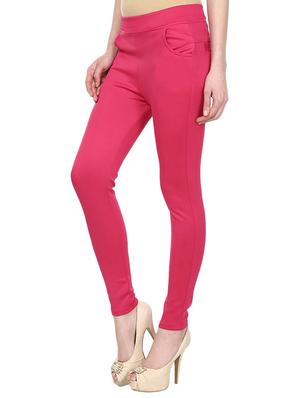 pink cotton jeggings - 12150271 - Standard Image - 2