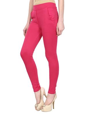 pink cotton jeggings - 12150277 - Standard Image - 2
