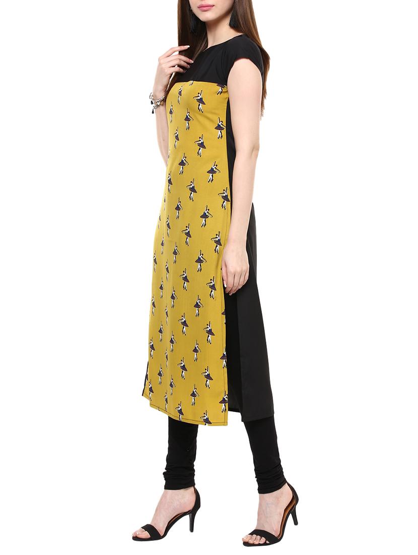 printed straight kurta - 12150585 - Zoom Image - 2