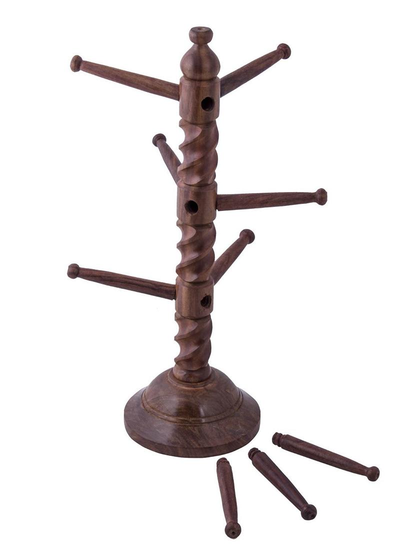 desi karigar wooden handicraft wooden bangle stand - 12163697 - Zoom Image - 2