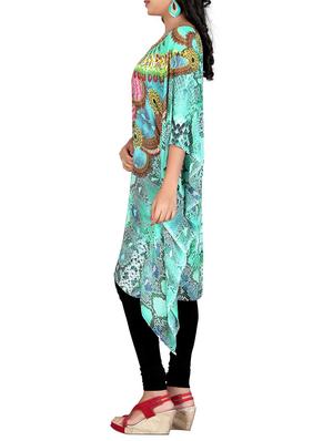 multi colored georgette kaftan - 12166857 - Standard Image - 2