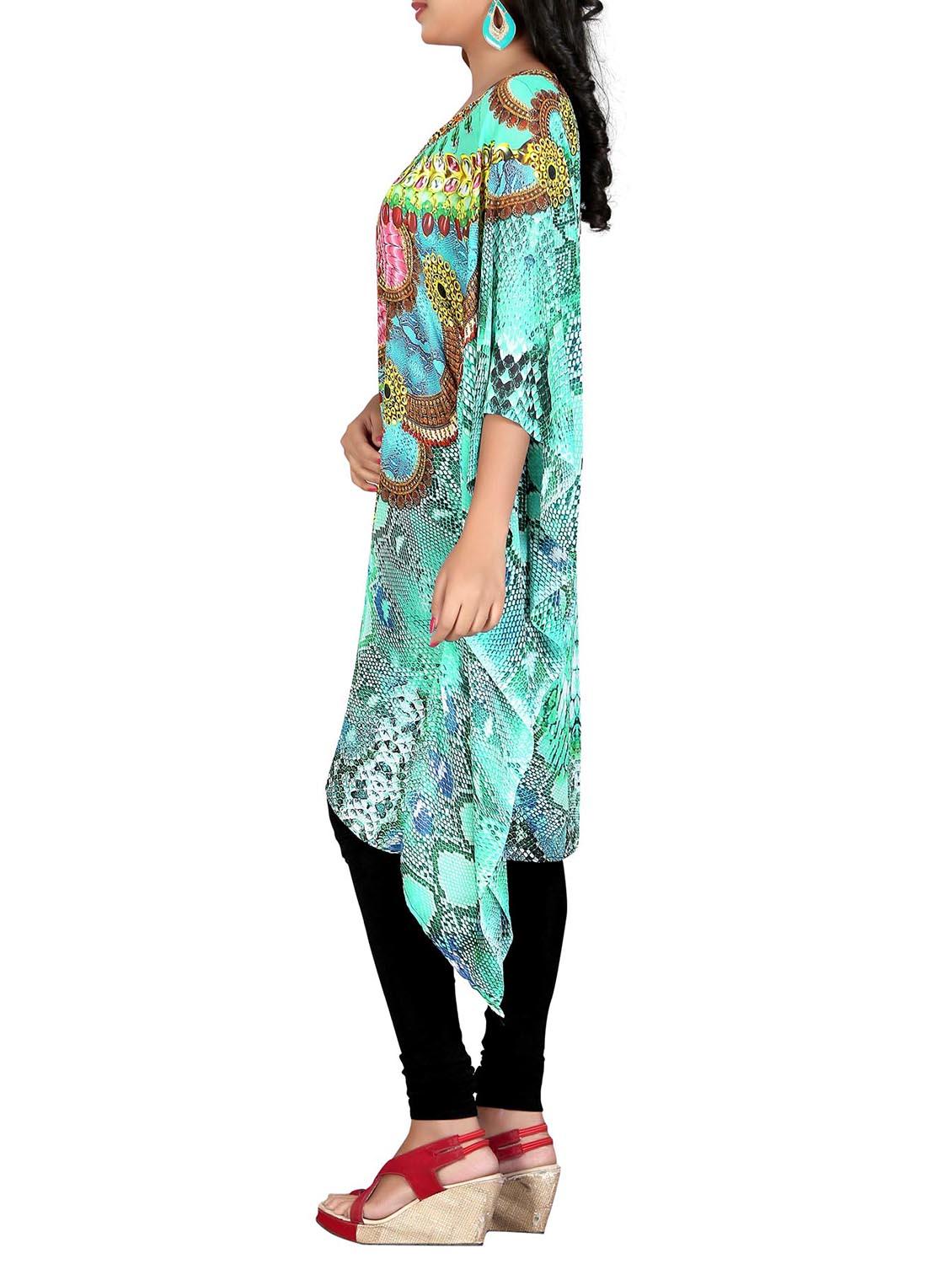 multi colored georgette kaftan - 12166857 - Zoom Image - 2