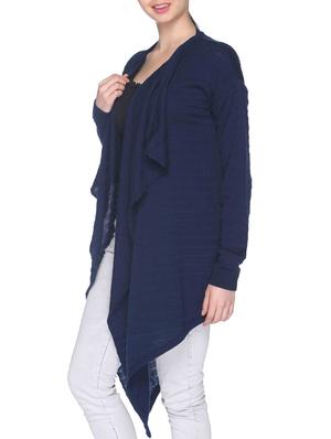 navy blue acrylic waterfall shrug - 12192465 - Standard Image - 2