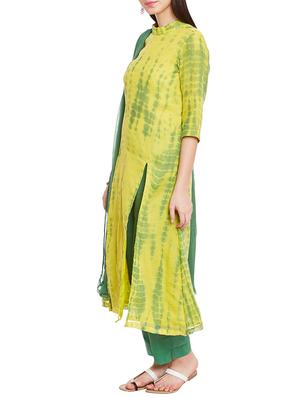 tie & dye printed unstitched pant suit - 12219755 - Standard Image - 2