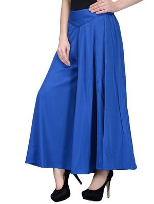 blue crepe palazzos - 12239843 - Standard Image - 2