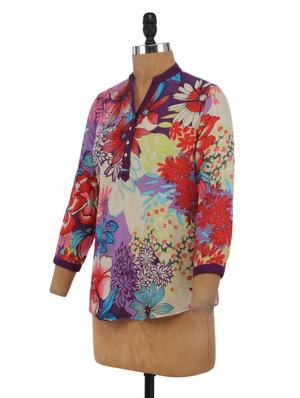 multicolored cotton printed top - 1224369 - Standard Image - 2