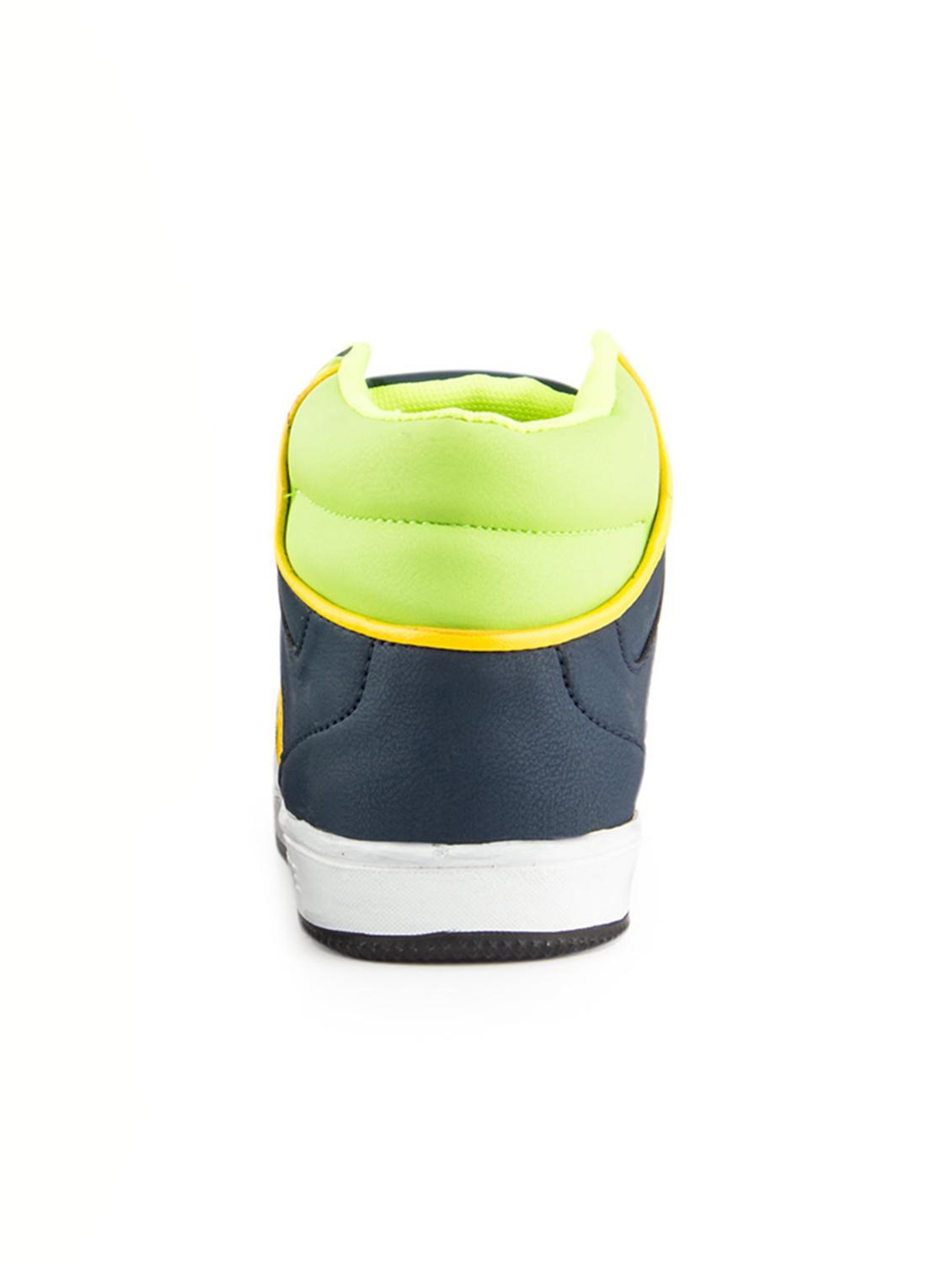 blue fabric & synthetic lace up sneakers - 12246782 - Zoom Image - 2