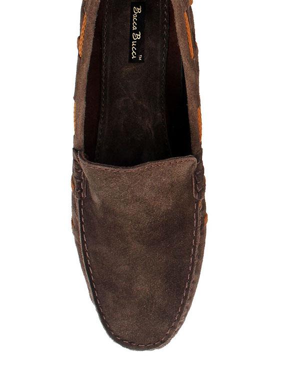 brown leather slip on loafers - 12247500 - Zoom Image - 5
