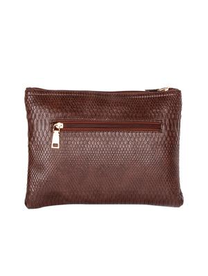 brown leatherette pouch - 12248904 - Standard Image - 2