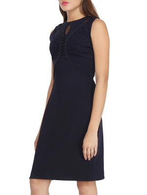 navy blue polyester sheath dress - 12249033 - Standard Image - 2