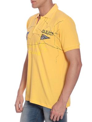 yellow chest print t-shirt - 12249214 - Standard Image - 2