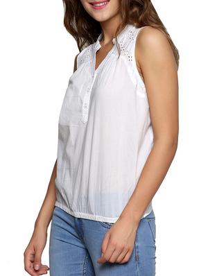 white cotton regular top - 12250479 - Standard Image - 2