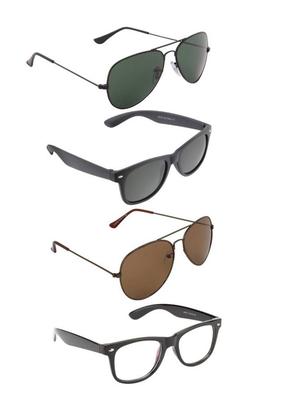 black metal aviator men sunglass - 12259321 - Standard Image - 2