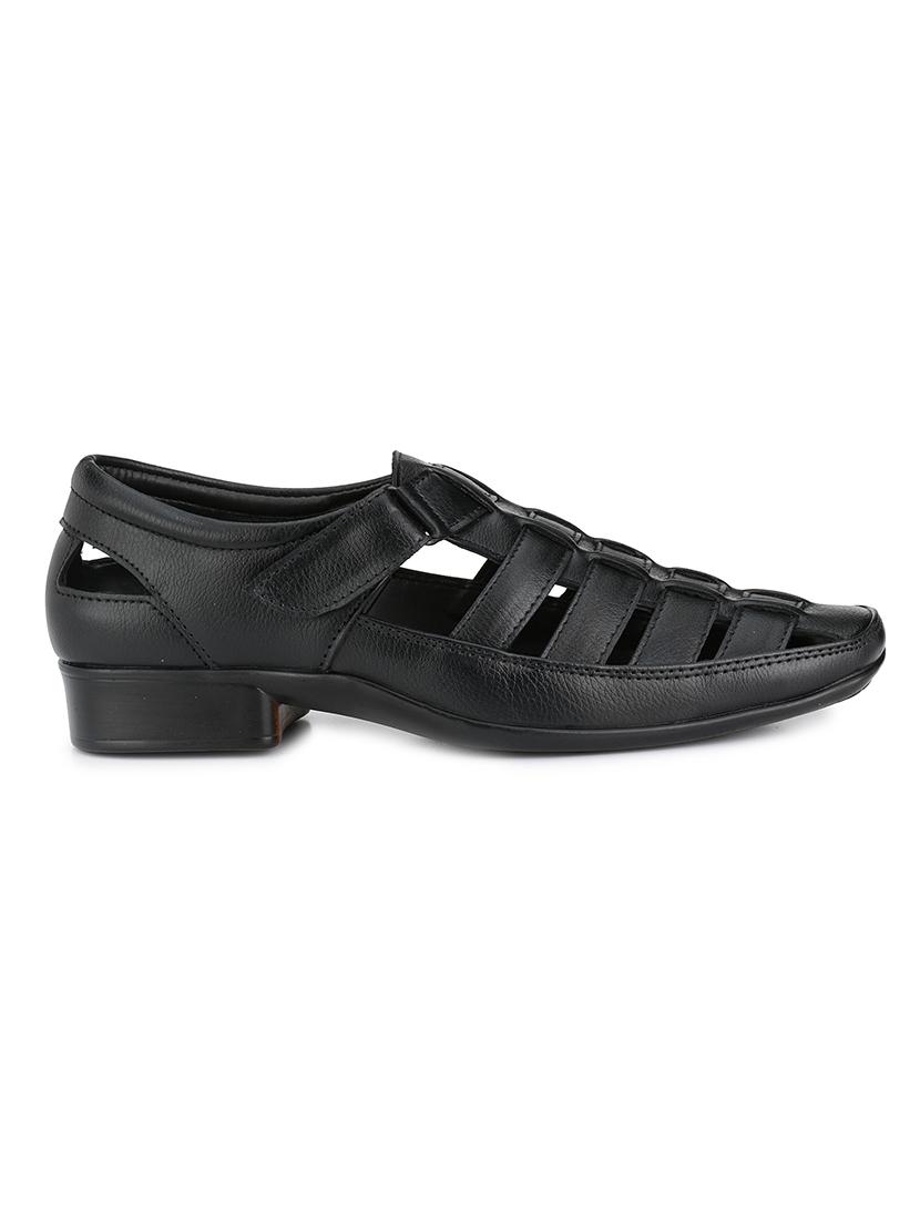black leather slip on sandal - 12265639 - Zoom Image - 2
