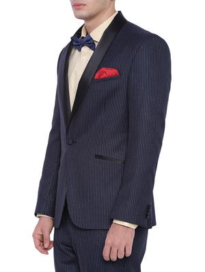 navy blue polyester formal blazer - 12268469 - Standard Image - 2