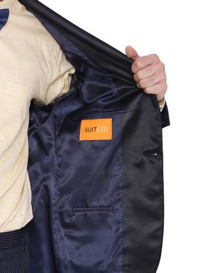 navy blue polyester formal blazer - 12268469 - Standard Image - 5