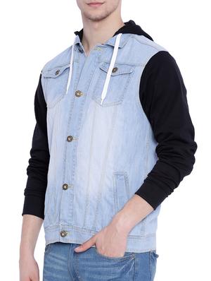 blue cotton denim jacket - 12268726 - Standard Image - 2