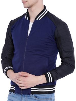 blue cotton bomber jacket - 12268738 - Standard Image - 2