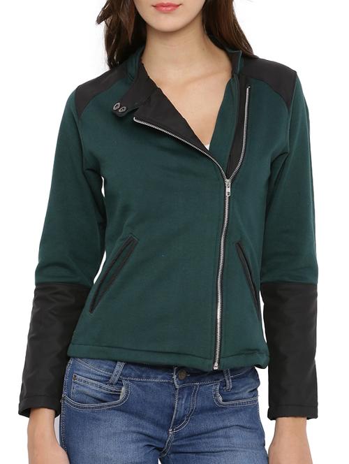 dark green cotton jacket - 12269384 - Standard Image - 1