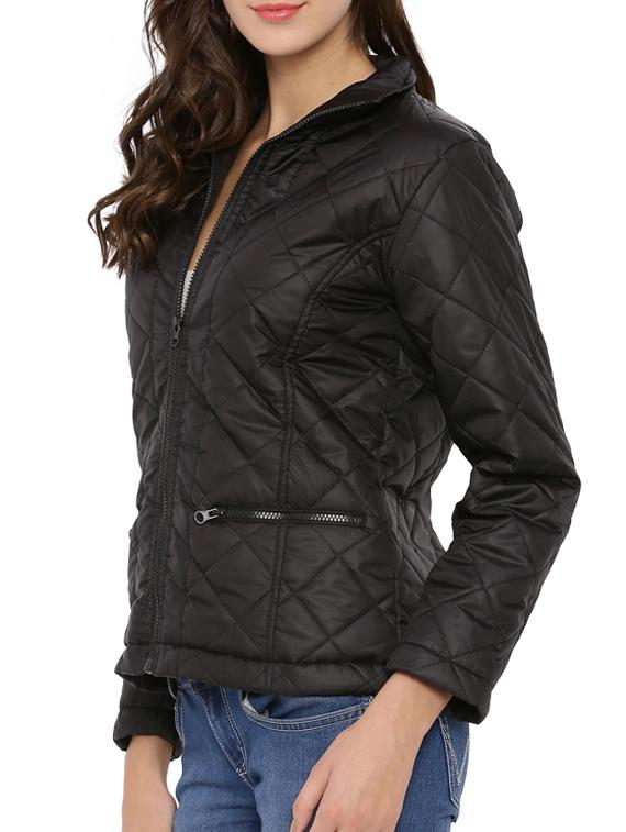 black cotton quilted jacket - 12269391 - Zoom Image - 2